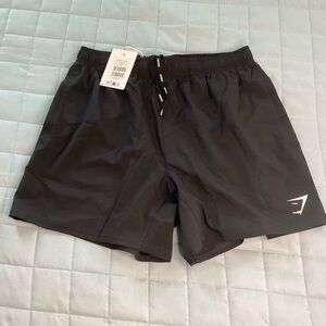 Gymshark Men Arrival 5 Shorts M Slim Fit Black NWT 100% Recycled Polyester